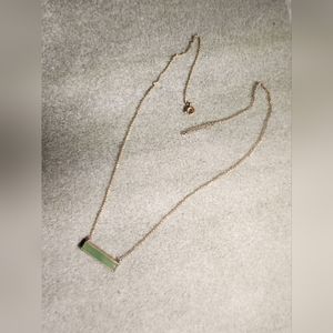 LA CN green bar necklace